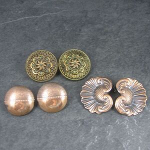 Lot of 3 Vintage Clip On Earrings